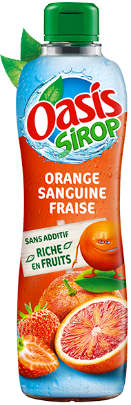 Bouteille de sirop Oasis Orange
 Sanguine Fraise